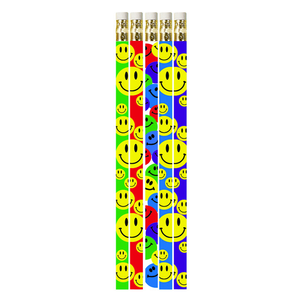 Musgrave Pencil Co Happy Face Assorted Motivational Pencils, PK144 1467